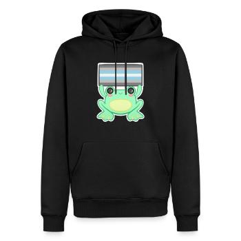 Froggy Demi garçon - Sweat à capuche Premium bio Homme - noir - Devant - Nico (187cm)
