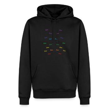 Love Rainbow Colors - Männer Premium Bio Hoodie - Schwarz - Vorne - Nico (187cm)