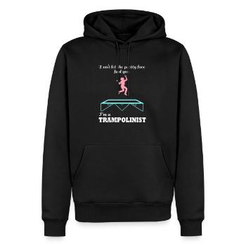 Trampoliniste drôle Trampoline Ju - Sweat à capuche Premium bio Homme - noir - Devant - Nico (187cm)