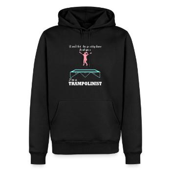 Trampoline de saut Trampoliniste - Sweat à capuche Premium bio Homme - noir - Devant - Nico (187cm)