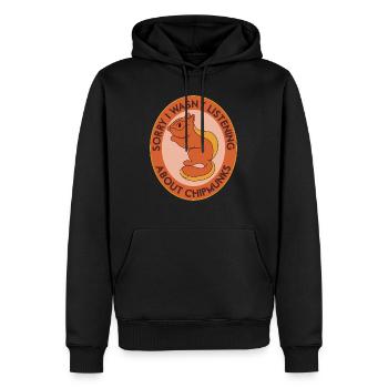 Penser aux Chipmunks Animaux de la Forêt Cute - Sweat à capuche Premium bio Homme - noir - Devant - Nico (187cm)