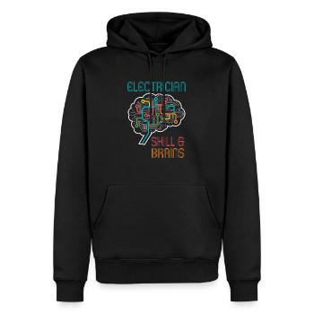 Lustiges Zitat Elektriker Elektroingenieur - Männer Premium Bio Hoodie - Schwarz - Vorne - Nico (187cm)