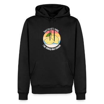 Pensez à la limonade Citrus Lemon - Sweat à capuche Premium bio Homme - noir - Devant - Nico (187cm)