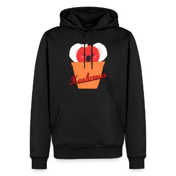 police koala fraise - Sweat à capuche Premium bio Homme - noir - Devant - Nico (187cm)