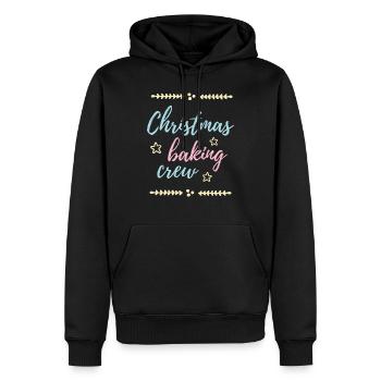 Christmas Baking Crew - die Weihnachtsbäcker - Männer Premium Bio Hoodie - Schwarz - Vorne - Nico (187cm)
