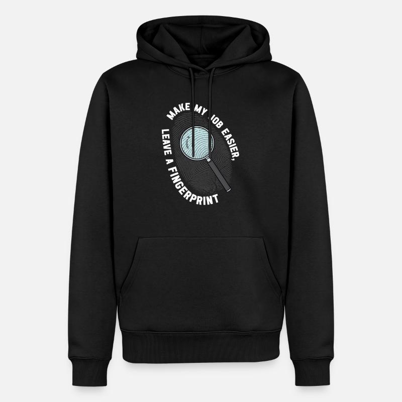 Spurensicherung - Kripo Polizei Kriminaltechnik - Männer Premium Bio Hoodie - Schwarz
