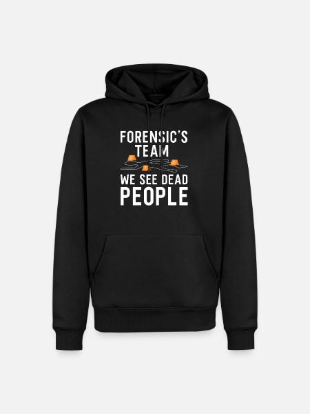 Securing traces - Kripo Polizei Kriminaltechnik - Men’s Premium Organic Hoodie - black
