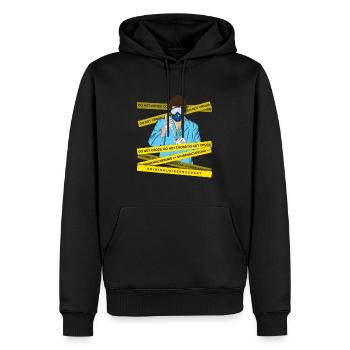 Spurensicherung - Kripo Polizei Kriminaltechnik - Männer Premium Bio Hoodie - Schwarz - Vorne - Nico (187cm)