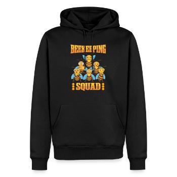 Beekeeping Squad Ironic Saying Beekeeper Honey - Men’s Premium Organic Hoodie - black - Front - Nico (187cm)