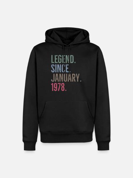 Legend Since January 1978 - Men’s Premium Organic Hoodie - black