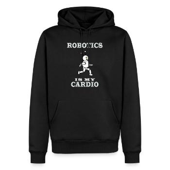 Robotik als Cardio Engineering Electronic - Männer Premium Bio Hoodie - Schwarz - Vorne - Nico (187cm)