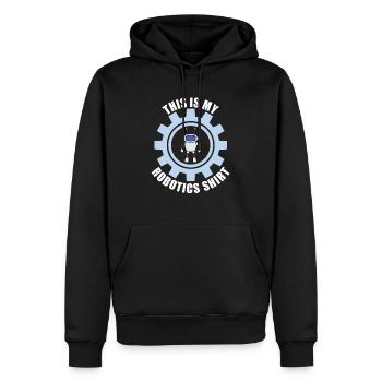 Ingénieur en robotique Ironic Robot Fan - Sweat à capuche Premium bio Homme - noir - Devant - Nico (187cm)