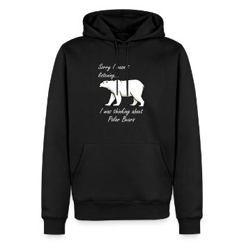 Nachdenken über Eisbären Wilderness Adventure - Männer Premium Bio Hoodie - Schwarz - Vorne - Nico (187cm)