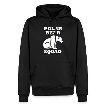 Ours mignon de la Polar Bears Squad - Sweat à capuche Premium bio Homme - noir - Devant - Nico (187cm)