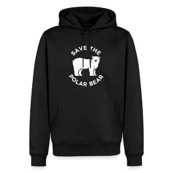 Rette Eisbären Nette Wildtiere Wildnis - Männer Premium Bio Hoodie - Schwarz - Vorne - Nico (187cm)