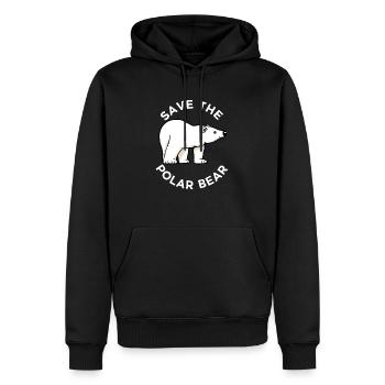 Rette Eisbären Nette Tierwelt Natur - Männer Premium Bio Hoodie - Schwarz - Vorne - Nico (187cm)