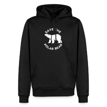 Rette Eisbären Tierpflege Wildtiere - Männer Premium Bio Hoodie - Schwarz - Vorne - Nico (187cm)