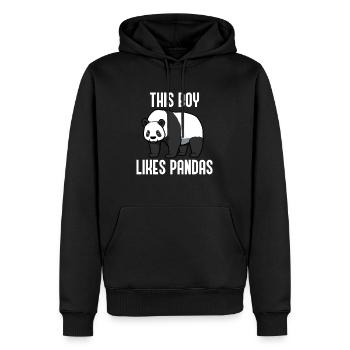 Australischer Pandabär niedliches Wildtier - Männer Premium Bio Hoodie - Schwarz - Vorne - Nico (187cm)