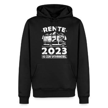 Rente 2023 Ab Zum Wohnmobil Ruhestand Rentner - Männer Premium Bio Hoodie - Schwarz - Vorne - Nico (187cm)