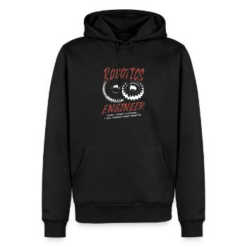 Ingénieur robotique Ingénieur mécanicien Robots - Sweat à capuche Premium bio Homme - noir - Devant - Nico (187cm)