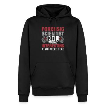 Spurensicherung - Kripo Polizei Kriminaltechnik - Männer Premium Bio Hoodie - Schwarz - Vorne - Nico (187cm)