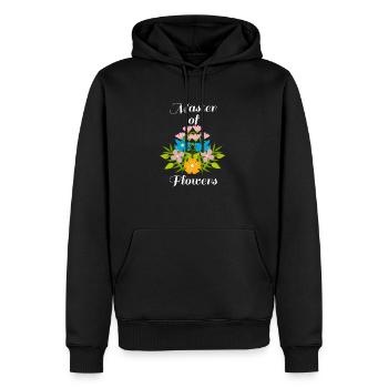 Maître des fleurs, fleuriste professionnel, - Sweat à capuche Premium bio Homme - noir - Devant - Nico (187cm)