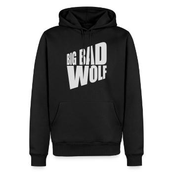 Citation du Grand Méchant Loup - Sweat à capuche Premium bio Homme - noir - Devant - Nico (187cm)