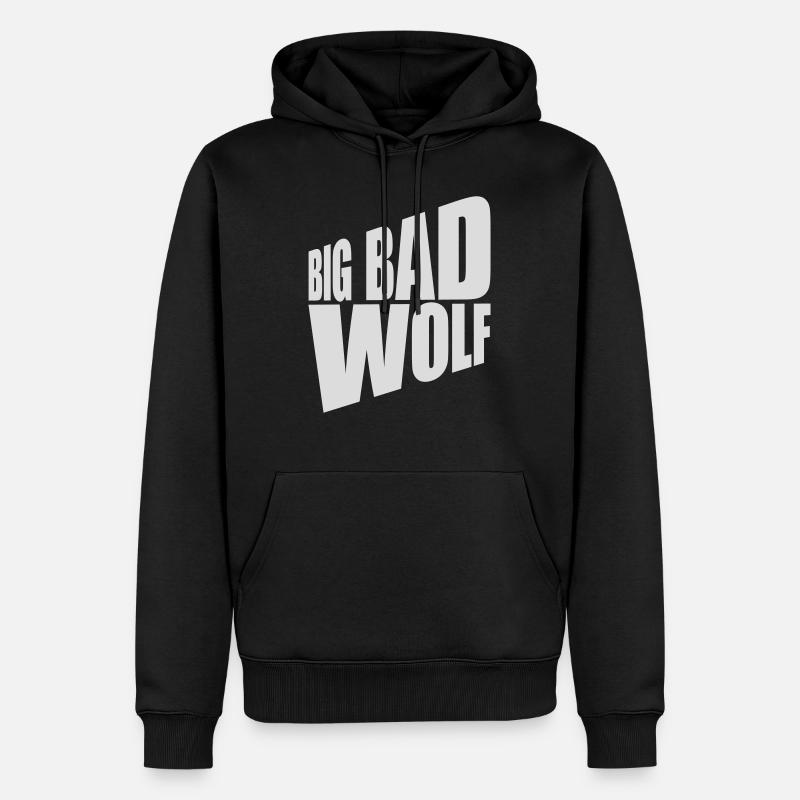 Citation du Grand Méchant Loup - Sweat à capuche Premium bio Homme - noir