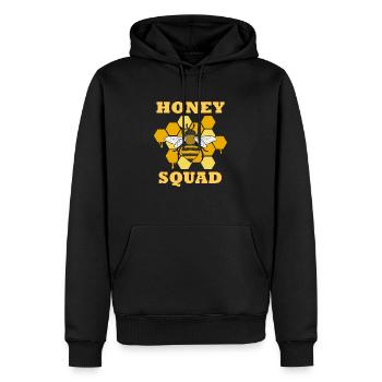 Honey Squad Bees Wildlife Natural Candy - Men’s Premium Organic Hoodie - black - Front - Nico (187cm)