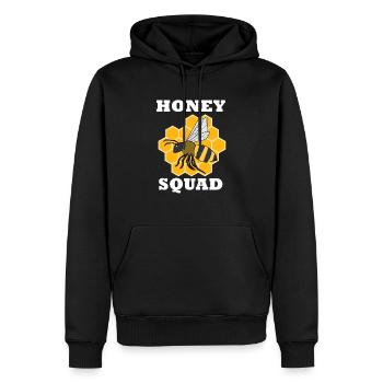 Honey and Bees Beekeeping Ironic Honey Squad - Men’s Premium Organic Hoodie - black - Front - Nico (187cm)