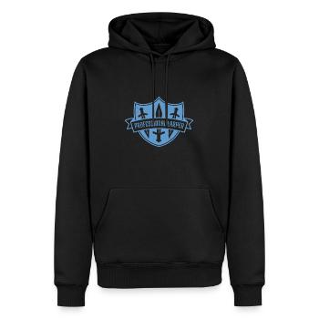 Larp |Live-Action-Rollenspiel |Larpen |Larp - Männer Premium Bio Hoodie - Schwarz - Vorne - Nico (187cm)