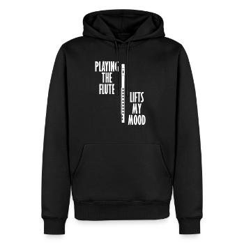 Musicien d'orchestre Flûtiste Funny Saying Flute - Sweat à capuche Premium bio Homme - noir - Devant - Nico (187cm)