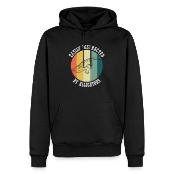 Ablenkt von Alligatoren, Wildtieren, Tieren, - Männer Premium Bio Hoodie - Schwarz - Vorne - Nico (187cm)