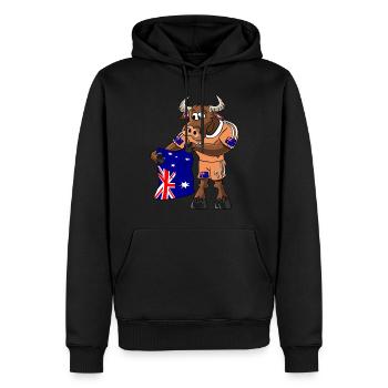 Australien Fan Stier - Männer Premium Bio Hoodie - Schwarz - Vorne - Nico (187cm)