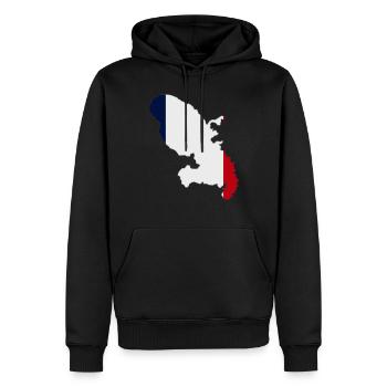 Stadtplan von Martinique - Männer Premium Bio Hoodie - Schwarz - Vorne - Nico (187cm)