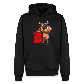 Morocco Fan Taurus - Men’s Premium Organic Hoodie - black - Front - Nico (187cm)
