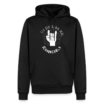 Schnorcheln - Männer Premium Bio Hoodie - Schwarz - Vorne - Nico (187cm)