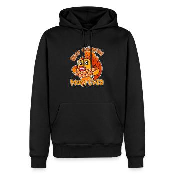 Goldfish Mom Ironic, de jolis poissons - Sweat à capuche Premium bio Homme - noir - Devant - Nico (187cm)