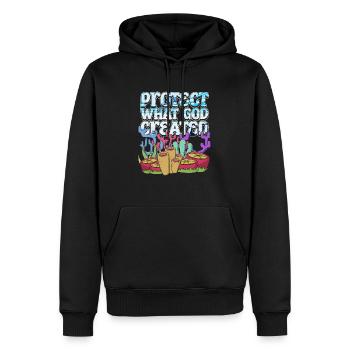 Protégez la Création de Dieu, le Christianisme, la - Sweat à capuche Premium bio Homme - noir - Devant - Nico (187cm)