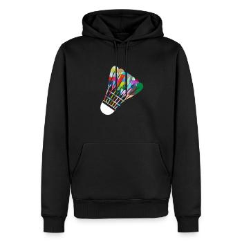 Badminton Sports Hobby Colorful Retro Sports - Sweat à capuche Premium bio Homme - noir - Devant - Nico (187cm)
