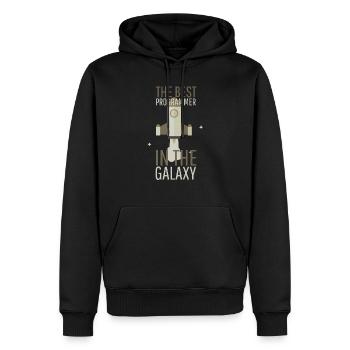 Programmer Humor Best Programmer in the Galaxy - Men’s Premium Organic Hoodie - black - Front - Nico (187cm)