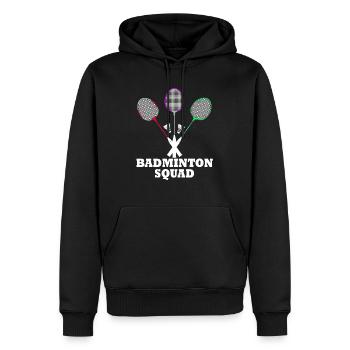 Équipe de badminton Hobby Sports Rétro Sports - Sweat à capuche Premium bio Homme - noir - Devant - Nico (187cm)
