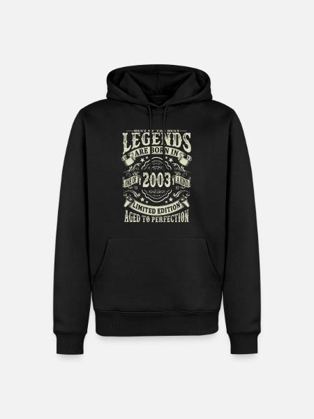 Legenden geboren 2003 - Männer Premium Bio Hoodie - Schwarz