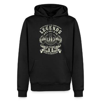 legends born in 1983 - 40 years old - Men’s Premium Organic Hoodie - black - Front - Nico (187cm)