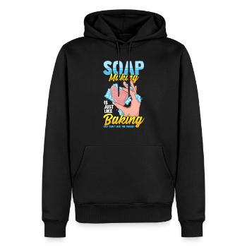 Seifenherstellung wie Backing lecken Sie nicht Fingerseife - Männer Premium Bio Hoodie - Schwarz - Vorne - Nico (187cm)