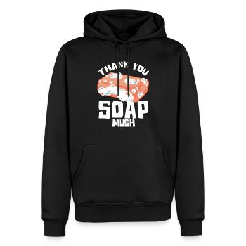 Seifenherstellung Humor Danke Seife Viel Seifenmacher - Männer Premium Bio Hoodie - Schwarz - Vorne - Nico (187cm)