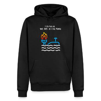 I survived a fire at Sea Parks - Men’s Premium Organic Hoodie - black - Front - Nico (187cm)