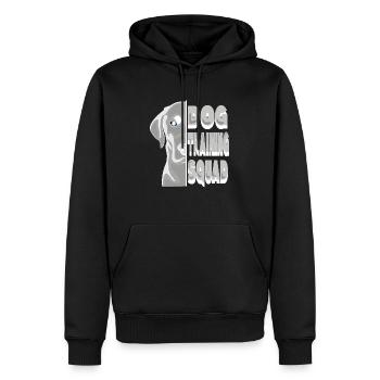 Angebot für den Trainer der Hundeschule für das - Männer Premium Bio Hoodie - Schwarz - Vorne - Nico (187cm)
