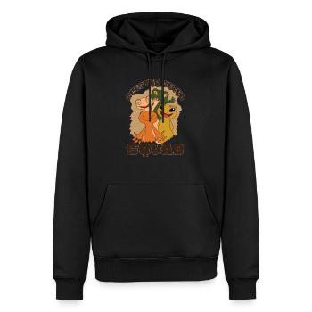 Süßes Zitat von Crested Gecko Squad, Echsenreptil - Männer Premium Bio Hoodie - Schwarz - Vorne - Nico (187cm)