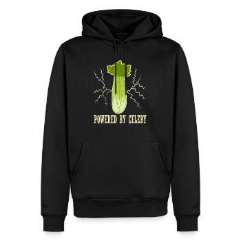 Angetrieben von Vegetables Sellerie Food Leek - Männer Premium Bio Hoodie - Schwarz - Vorne - Nico (187cm)